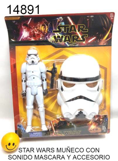 Imagen de STAR WARS MUÑECO CON SONIDO MASCARA Y ACCESORIO 12.24